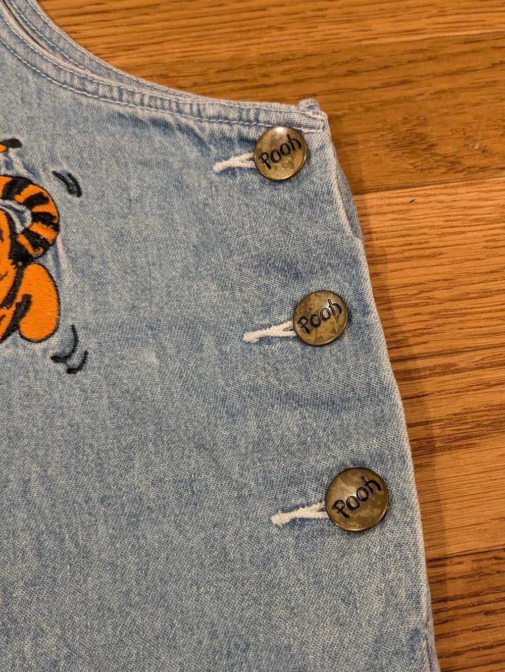 The Disney Catalog Winnie the Pooh & Tigger Embroidered Denim Dress XL - Picture 4 of 16